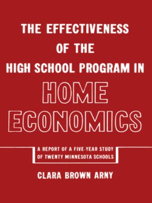 cover image of The Effectiveness of the High School Progam in Home Economics